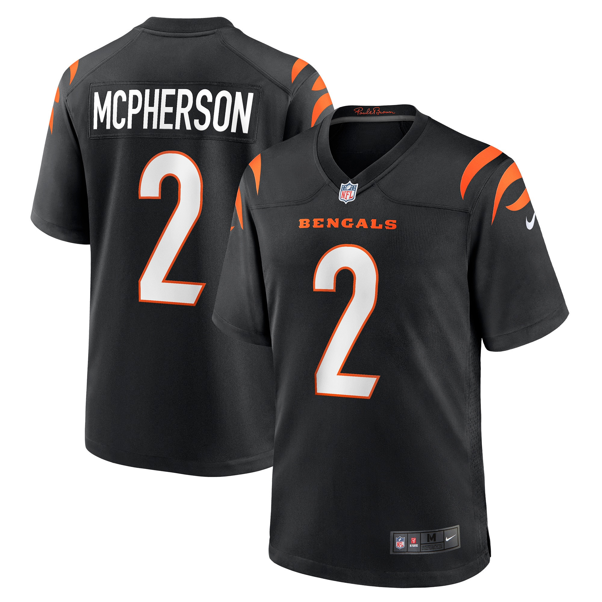 Evan Mcpherson Cincinnati Bengals Game Jersey - Black Nfl