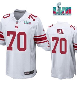Evan Neal 70 New York Giants Super Bowl LVII Super Bowl LVII White Men Game Jersey