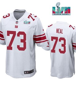 Evan Neal 73 New York Giants Super Bowl LVII Super Bowl LVII White Men Game Jersey