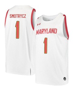 Evan Smotrycz 1 Maryland Terrapins Retro Basketball Men Jersey - White