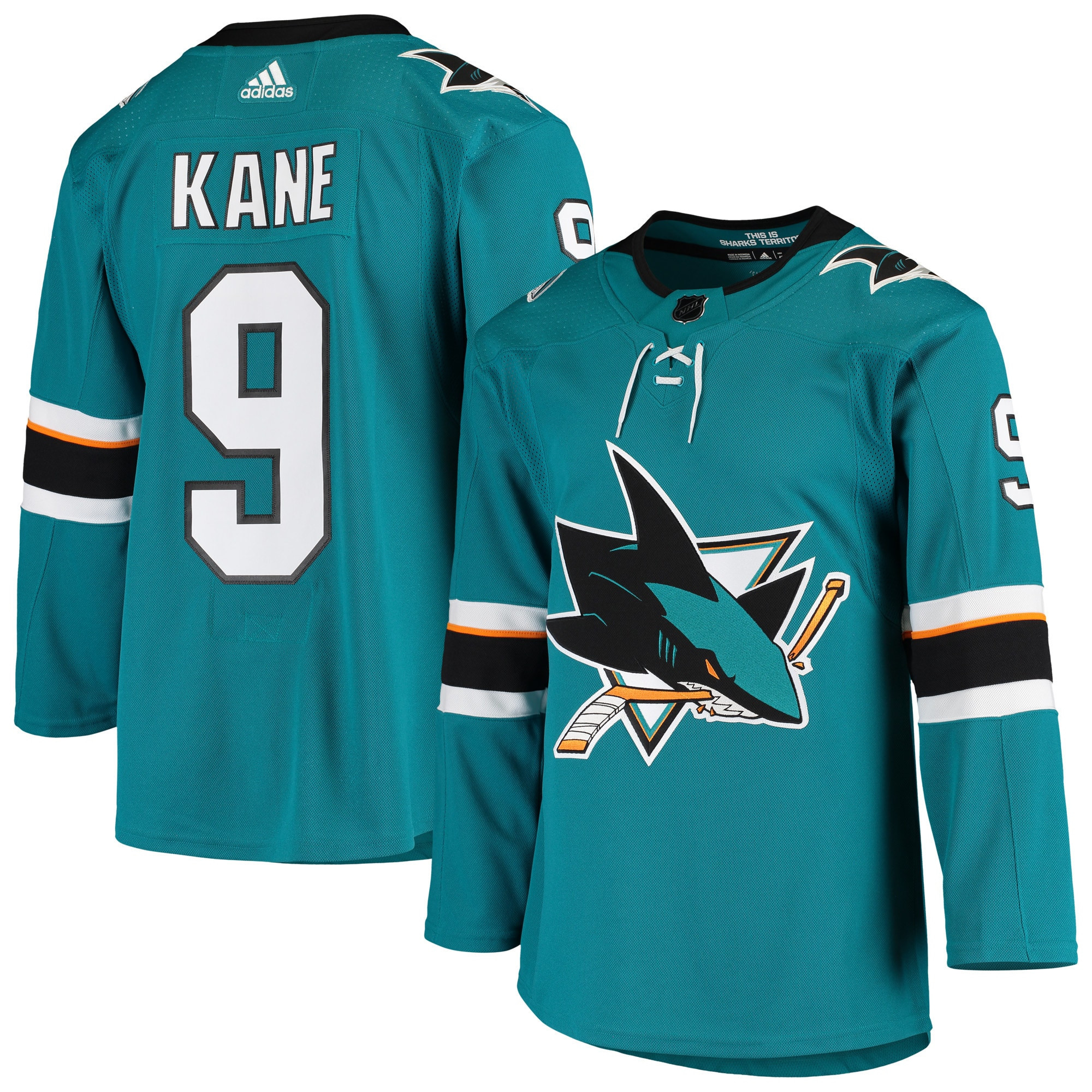 Evander Kane San Jose Sharks Adidas Home Authentic Player Jersey - Teal Nhl