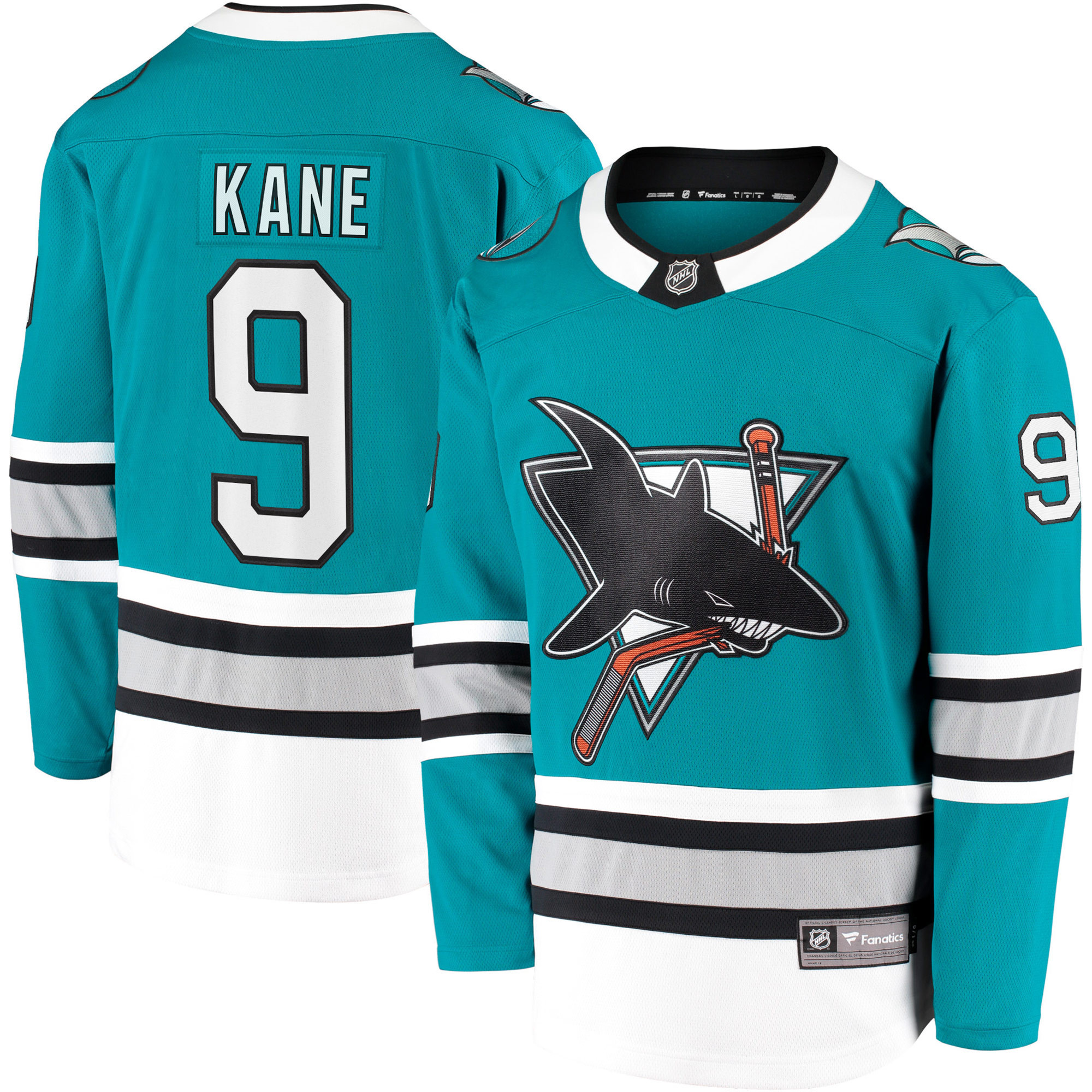 Evander Kane San Jose Sharks Fanatics Branded 30th Anniversary Premier Breakaway Player Jersey - Teal Nhl