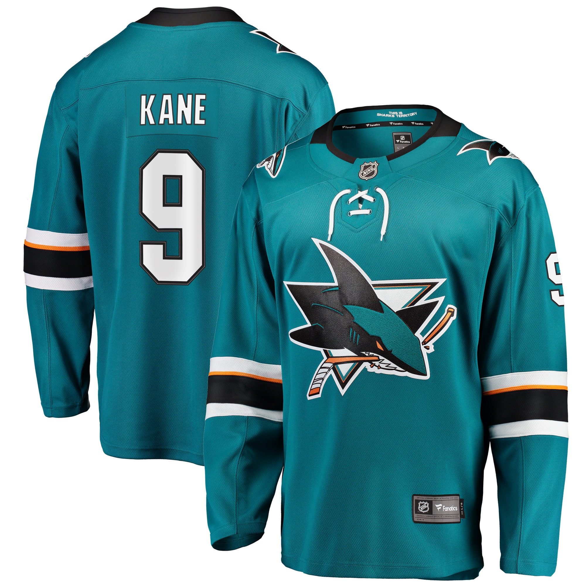 Evander Kane San Jose Sharks Fanatics Branded Premier Breakaway Player Jersey - Teal Nhl