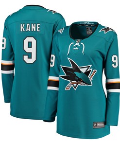Evander Kane San Jose Sharks Fanatics Branded Womens Premier Breakaway Player Jersey - Teal Nhl