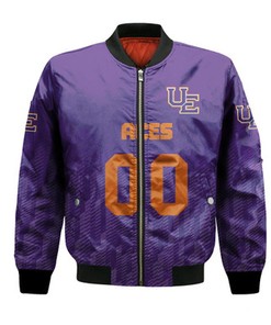 Evansville Purple Aces Bomber Jacket Logo Sport Ombre  - NCAA