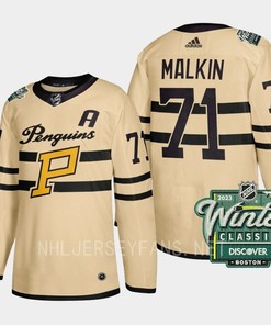 Evgeni Malkin 71 Pittsburgh Penguins 2023 Winter Classic Cream Jersey