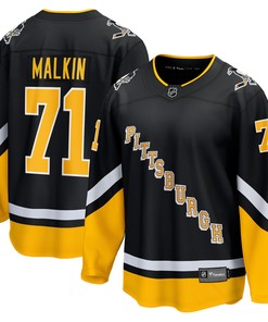 Evgeni Malkin Pittsburgh Penguins Fanatics Branded 2021/22 Alternate Premier Breakaway Player Jersey - Black Nhl