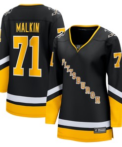 Evgeni Malkin Pittsburgh Penguins Fanatics Branded Womens 2021/22 Alternate Premier Breakaway Player Jersey - Black Nhl