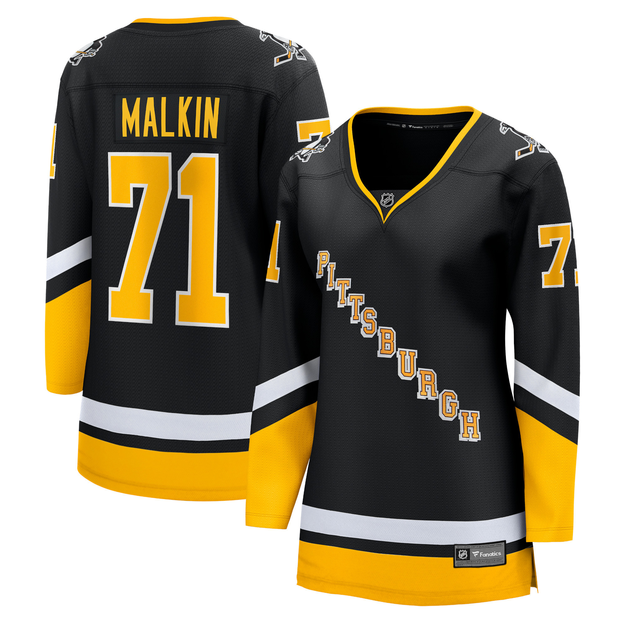 Evgeni Malkin Pittsburgh Penguins Fanatics Branded Womens 2021/22 Alternate Premier Breakaway Player Jersey - Black Nhl