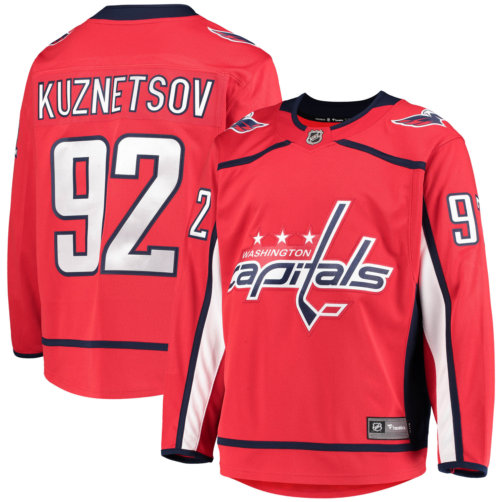 Evgeny Kuznetsov Washington Capitals Fanatics Branded Home Premier Breakaway Player Jersey - Red Nhl