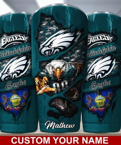 Exclusive Philadelphia Eagles Custom Name Tumbler with Quality