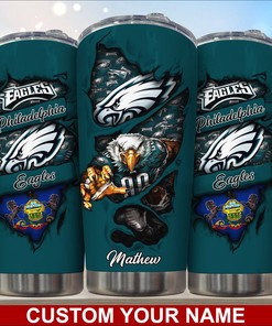 Exclusive Philadelphia Eagles Custom Name Tumbler with Quality