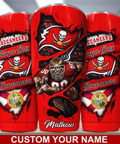 Exclusive Tampa Bay Buccaneers Custom Name Tumbler - Limited Stock