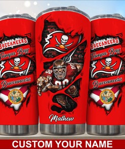 Exclusive Tampa Bay Buccaneers Custom Name Tumbler - Limited Stock