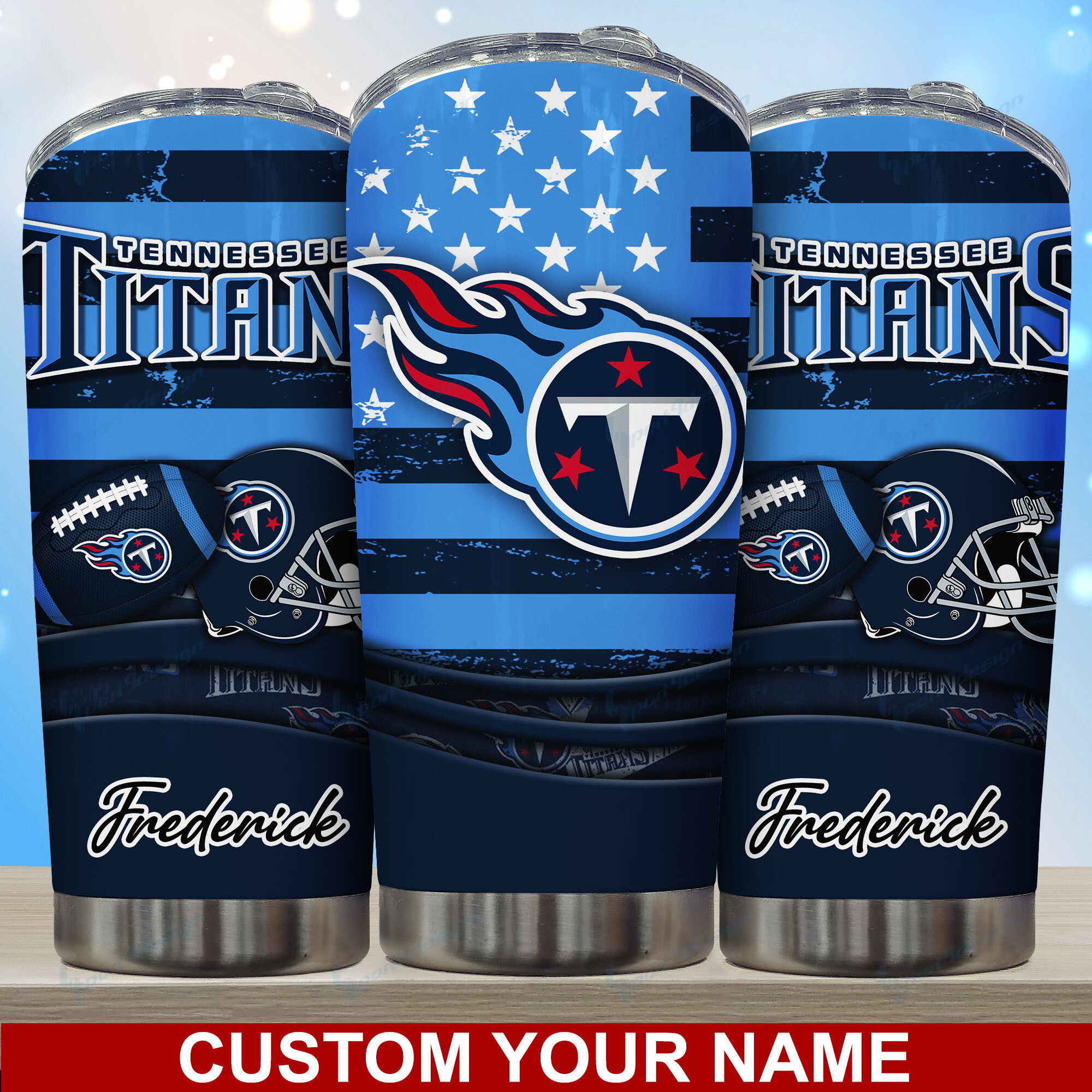 Exclusive Tennessee Titans Custom Name Tumbler - Limited Stock