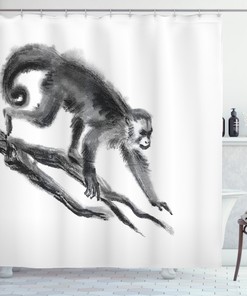 Exotic Peacock Feather Animal Print Shower Curtain for Bathroom