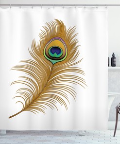 Exotic Peacock Wild Bird Animal Print Shower Curtain for Bathroom Decor