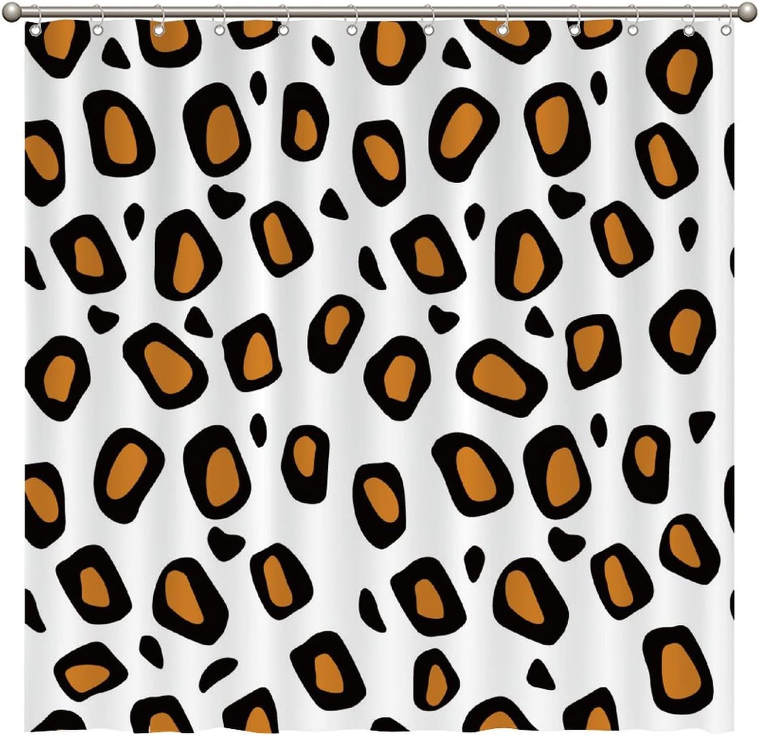 Experience the Wild with Leopard Shower Curtain featuring Animal Fur Print by ArogGeld - Ideal for Bathroom Decor