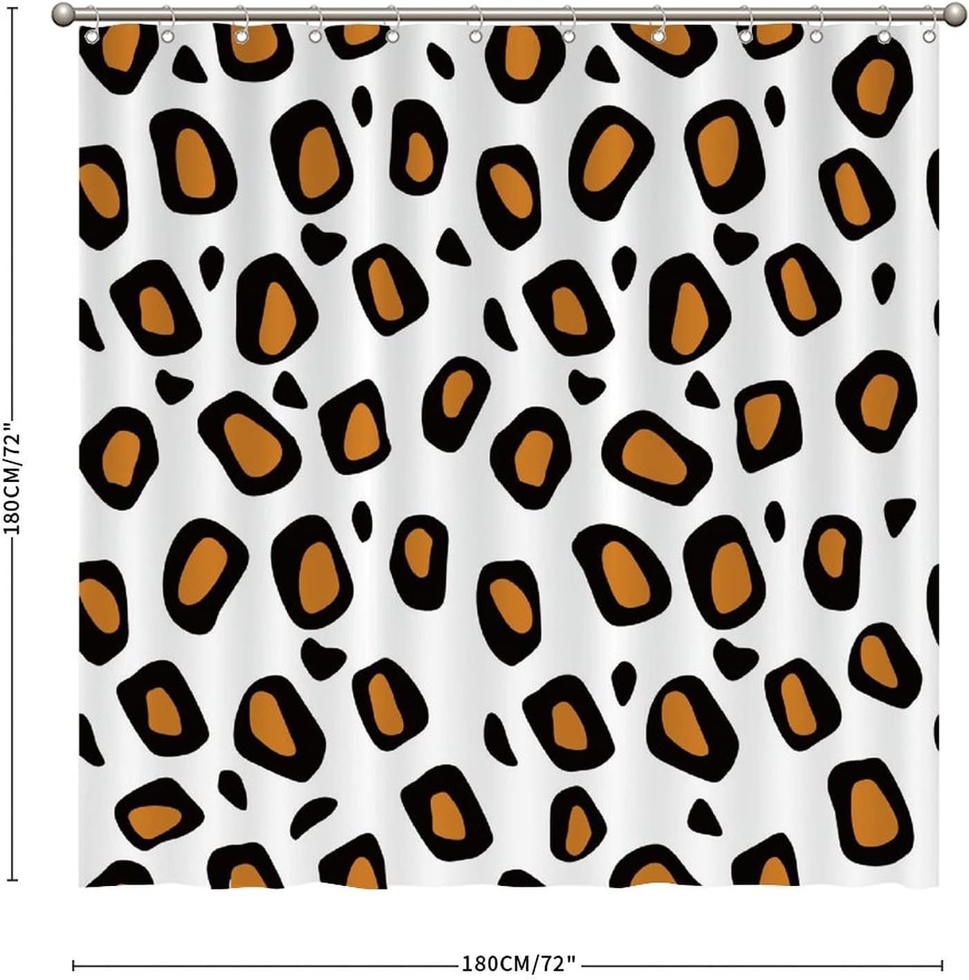 Experience the Wild with Leopard Shower Curtain featuring Animal Fur Print by ArogGeld - Ideal for Bathroom Decor