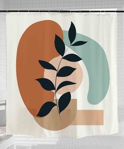 Extra Thick Abstract Art Shower Curtain, Nordic Style for Bohemian Bathroom Decor