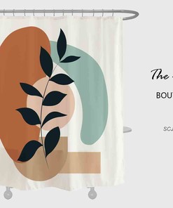 Extra Thick Abstract Art Shower Curtain, Nordic Style for Bohemian Bathroom Decor