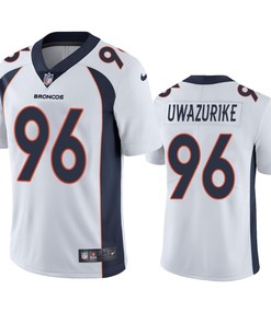 Eyioma Uwazurike 96 Denver Broncos White Vapor Limited Jersey