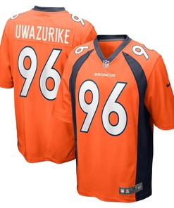 Eyioma Uwazurike Denver Broncos Game Player Jersey - Orange