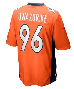 Eyioma Uwazurike Denver Broncos Game Player Jersey - Orange
