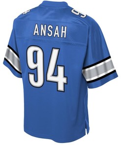 Ezekiel Ansah Detroit Lions Nfl Pro Line Historic Logo Player Jersey - Blue