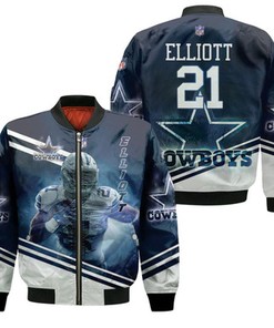 Ezekiel Elliott 21 Dallas Cowboys 3D Bomber Jacket Model 2074