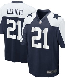 Ezekiel Elliott 21 Dallas Cowboys Alternate Game Jersey - Navy