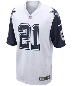 Ezekiel Elliott 21 Dallas Cowboys Alternate Game Jersey - White