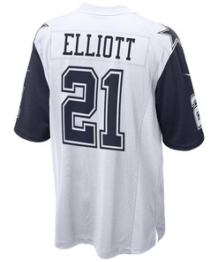 Ezekiel Elliott 21 Dallas Cowboys Alternate Game Jersey - White