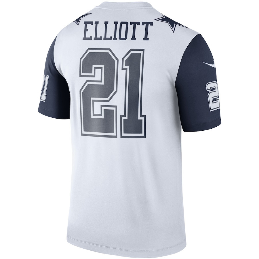 Ezekiel Elliott 21 Dallas Cowboys Color Rush Legend Player Jersey - White