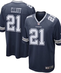 Ezekiel Elliott 21 Dallas Cowboys Game Team Jersey - Navy
