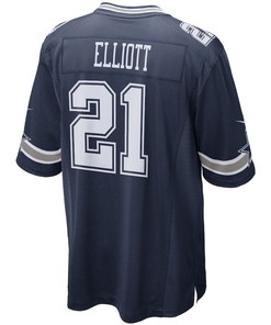 Ezekiel Elliott 21 Dallas Cowboys Game Team Jersey - Navy