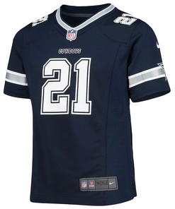 Ezekiel Elliott 21 Dallas Cowboys Girls Youth Team Game Jersey - Navy