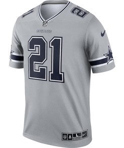 Ezekiel Elliott 21 Dallas Cowboys Inverted Legend Jersey - Gray