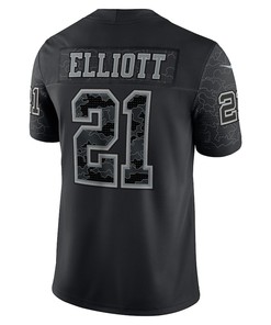 Ezekiel Elliott 21 Dallas Cowboys RFLCTV Limited Jersey - Black