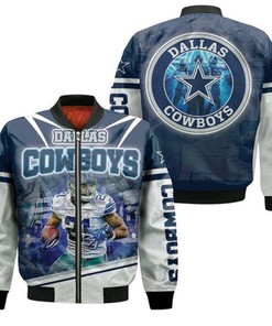 Ezekiel Elliott #21 Dallas Cowboys Super Bowl 2021 Nfc East Division Bomber Jacket Model 2068