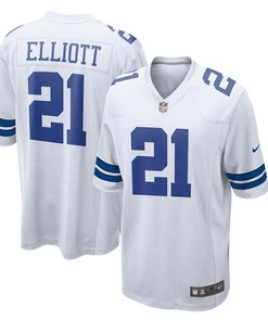 Ezekiel Elliott 21 Dallas Cowboys Team Game Jersey - White