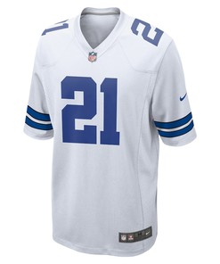 Ezekiel Elliott 21 Dallas Cowboys Team Game Jersey - White