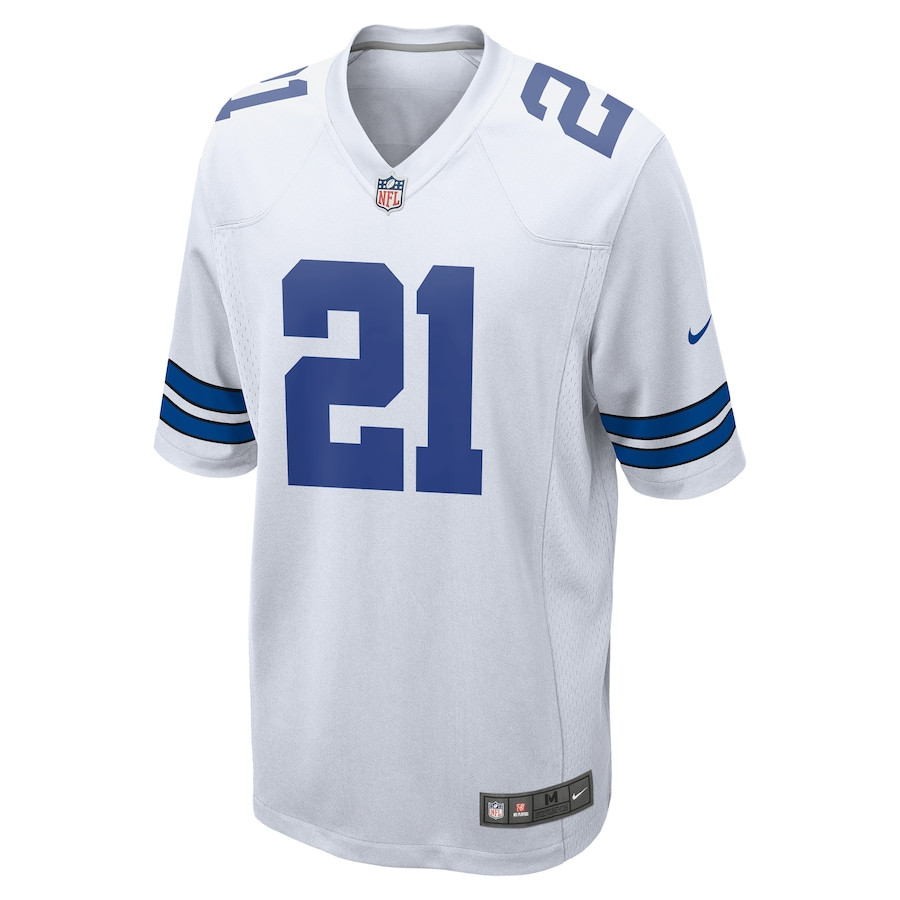 Ezekiel Elliott 21 Dallas Cowboys Team Game Jersey - White