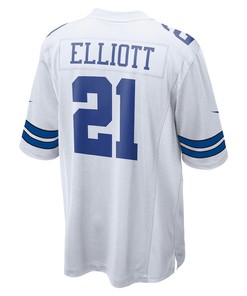Ezekiel Elliott 21 Dallas Cowboys Team Game Jersey - White