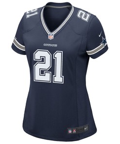 Ezekiel Elliott 21 Dallas Cowboys Women's Game Team Jersey - Navy