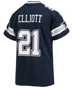 Ezekiel Elliott 21 Dallas Cowboys Youth Player Game Jersey - Navy