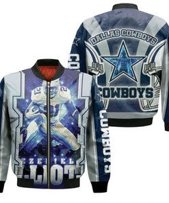 Ezekiel Elliott #21 Nfc East Division Champions Super Bowl 2021 Dallas Cowboys Bomber Jacket Model 2070