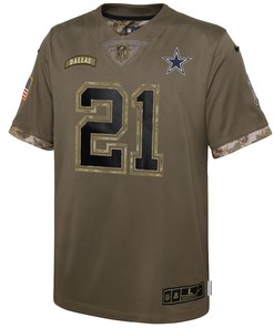 Ezekiel Elliott Dallas Cowboys 2022 Salute To Service Player Limited Jersey - Olive