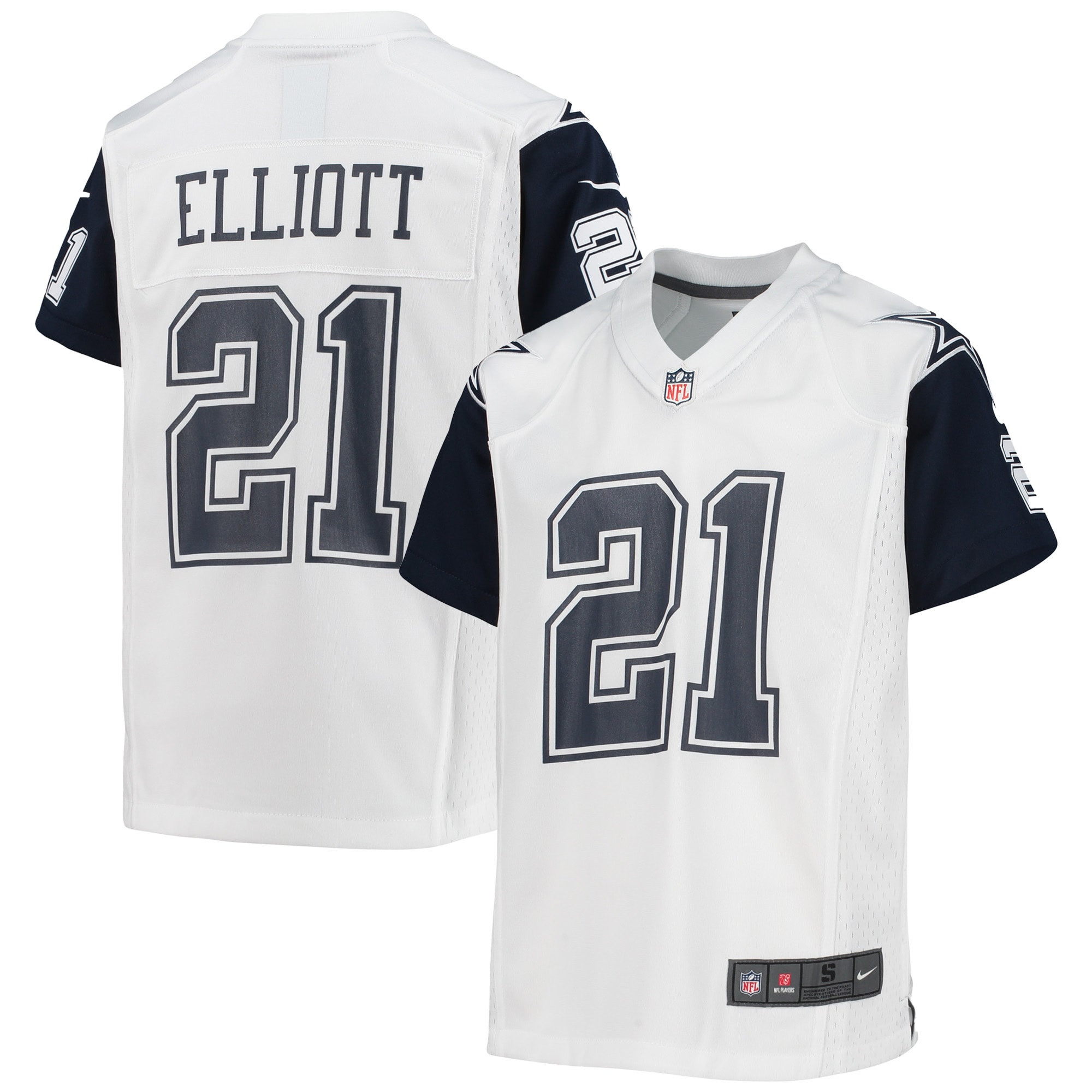Ezekiel Elliott Dallas Cowboys Alternate Game Jersey - White Nfl