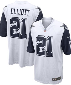 Ezekiel Elliott Dallas Cowboys Alternate Game Jersey - White Nfl